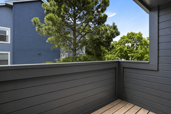 Private balcony at hilltop view apartments